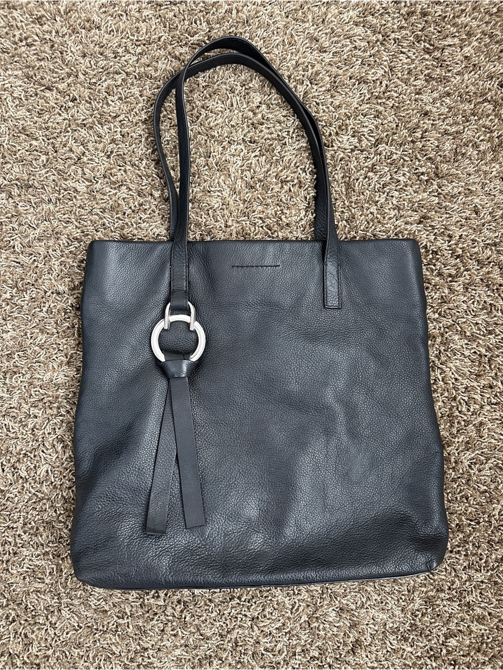 Genuine Leather Black Vince Camuto Tote Bag